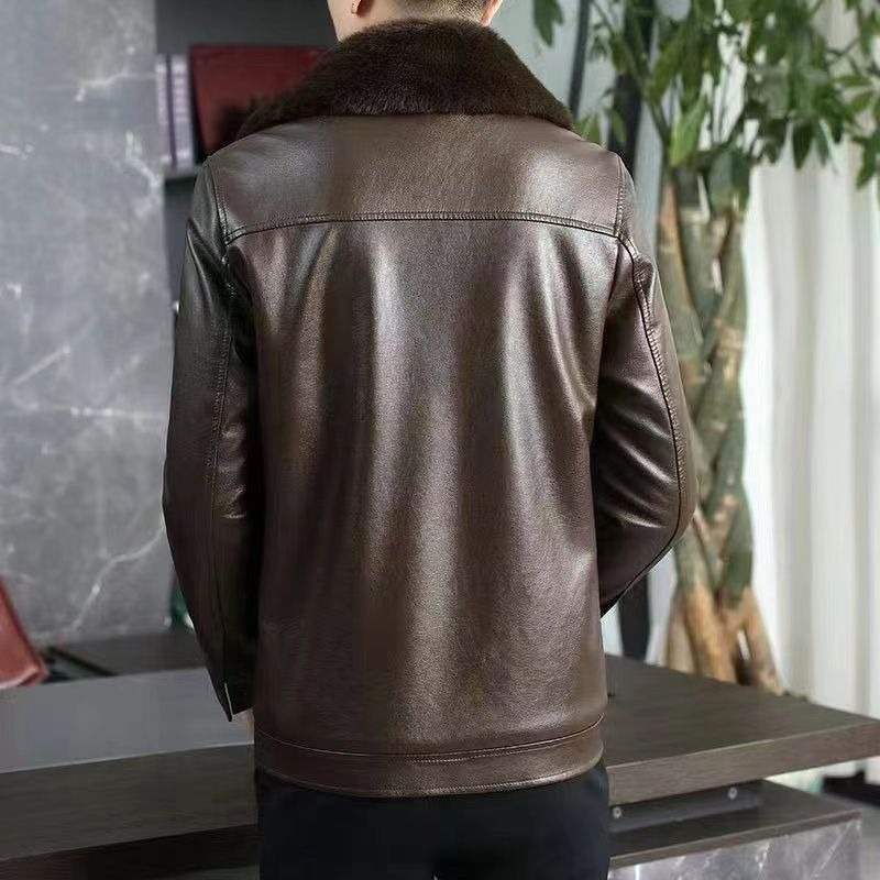 Men'S Formal Wear In Winter - Erkekler İçin Kışlık Deri Mont, Sıcak