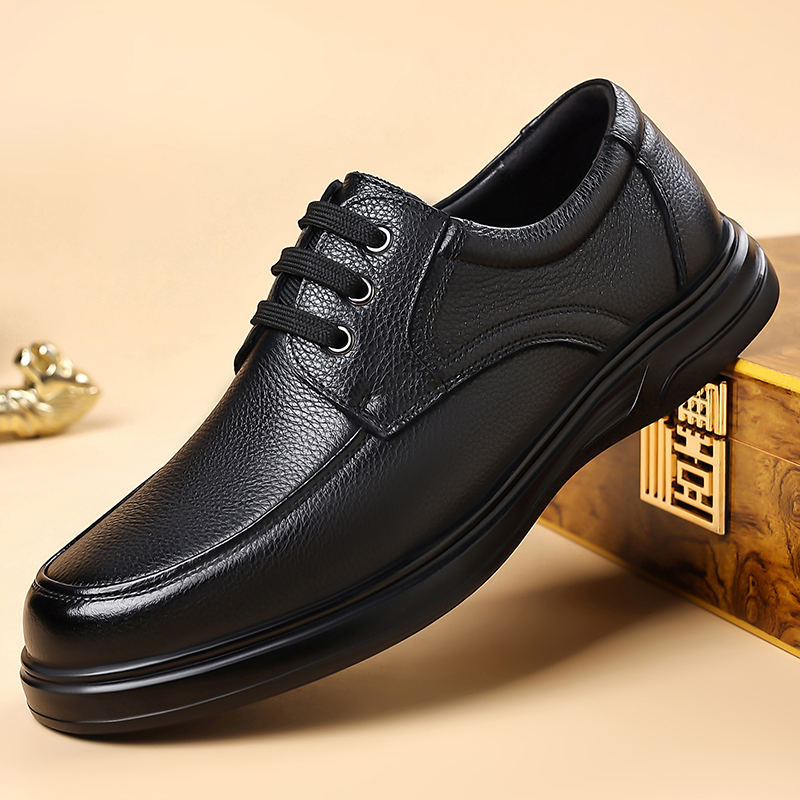 Formal Men Daily Wear Footwear - Erkek Deri Bağcıklı Oxford Ayakkabı Kaymaz