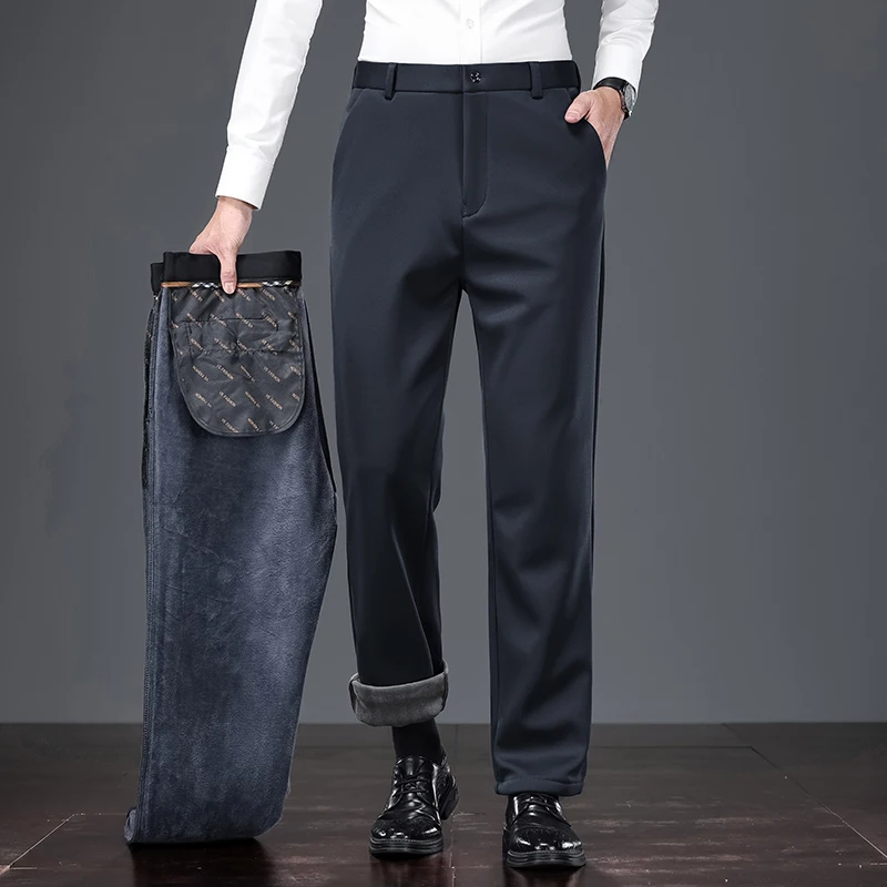 Men'S Formal Wear In Winter - Kışlık Termal Erkek İş Pantolonu Yumuşak