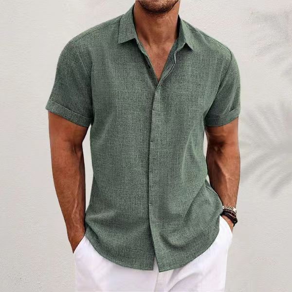Men Linen Formal Wear - Erkek Modası Günlük Düz Renk Gömlekler