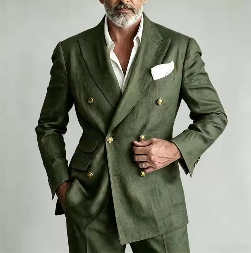 Men Linen Formal Wear - Erkek Keten Takım Elbise Blazer Ceket
