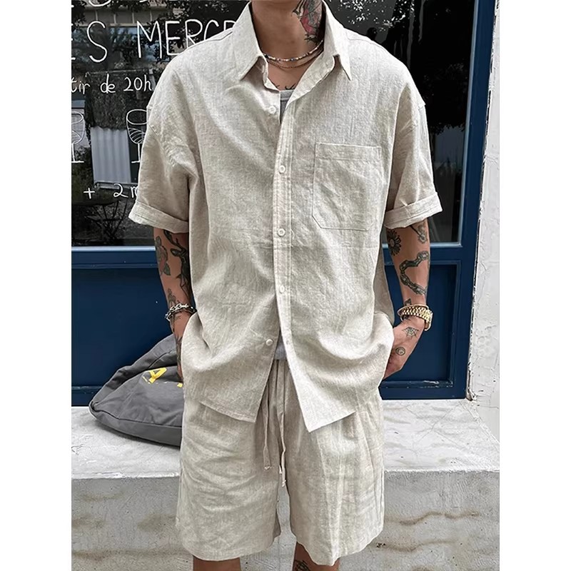 Men'S Relaxed Formal Wear - Keten Günlük Takım Elbise Erkek Yazlık