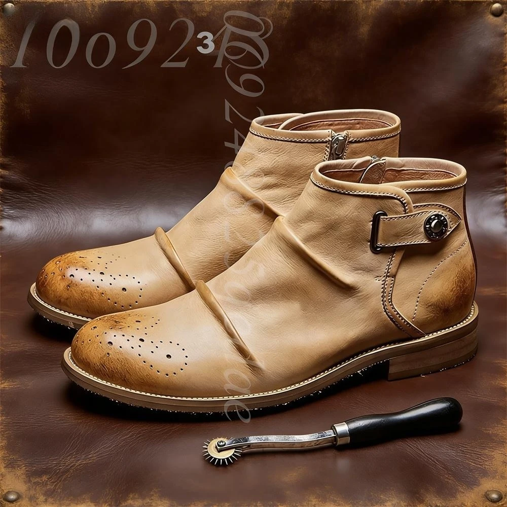 Erkek Brogue Burunlu Bilek Bot - Formal Men Daily Wear Footwear incelemesi ve fiyatı