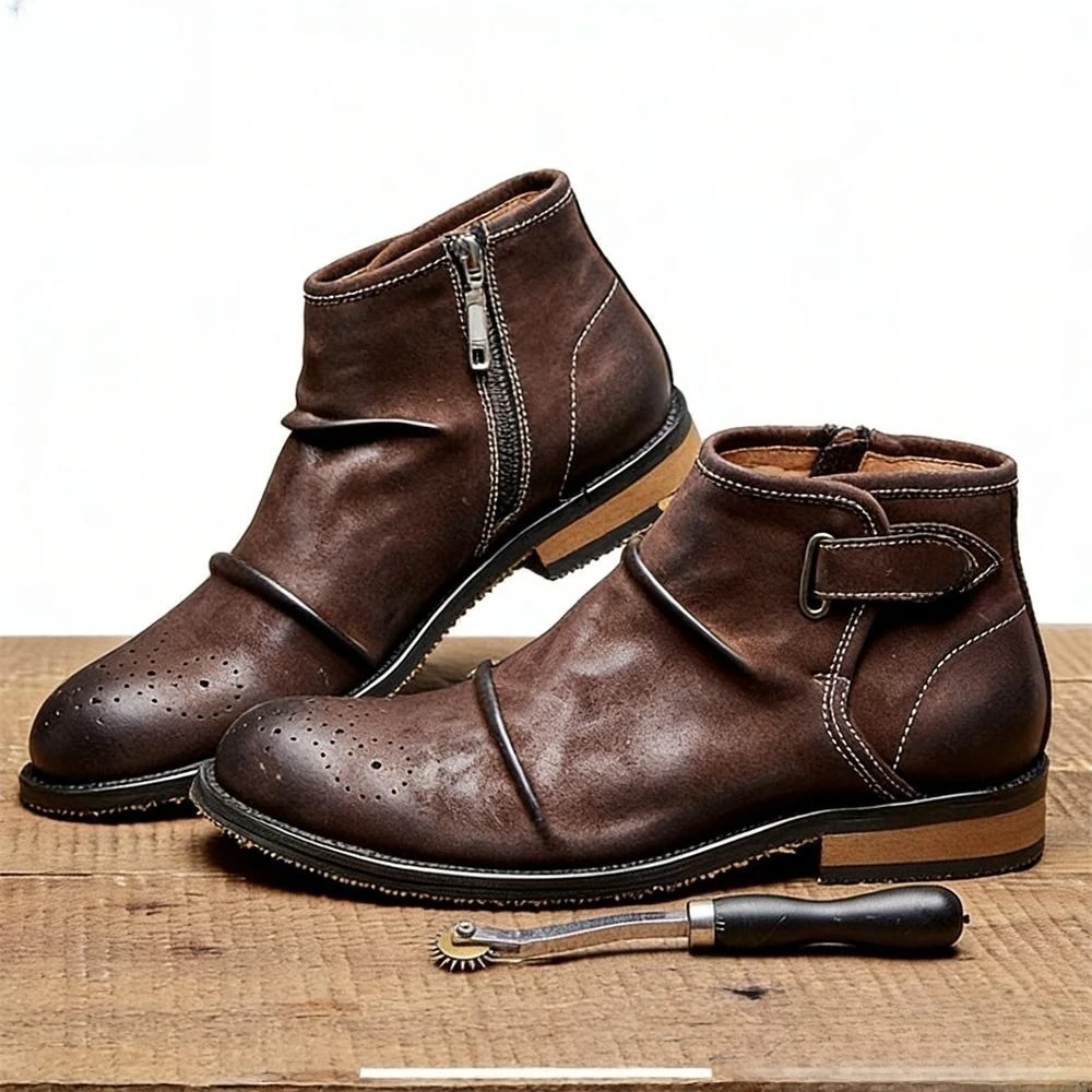 Erkek Brogue Burunlu Bilek Bot - Formal Men Daily Wear Footwear incelemesi ve fiyatı