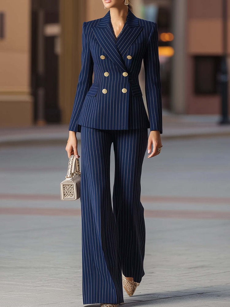Kadın Çizgili İş Kıyafeti Ceke - Men'S Formal Wear In Winter incelemesi ve fiyatı