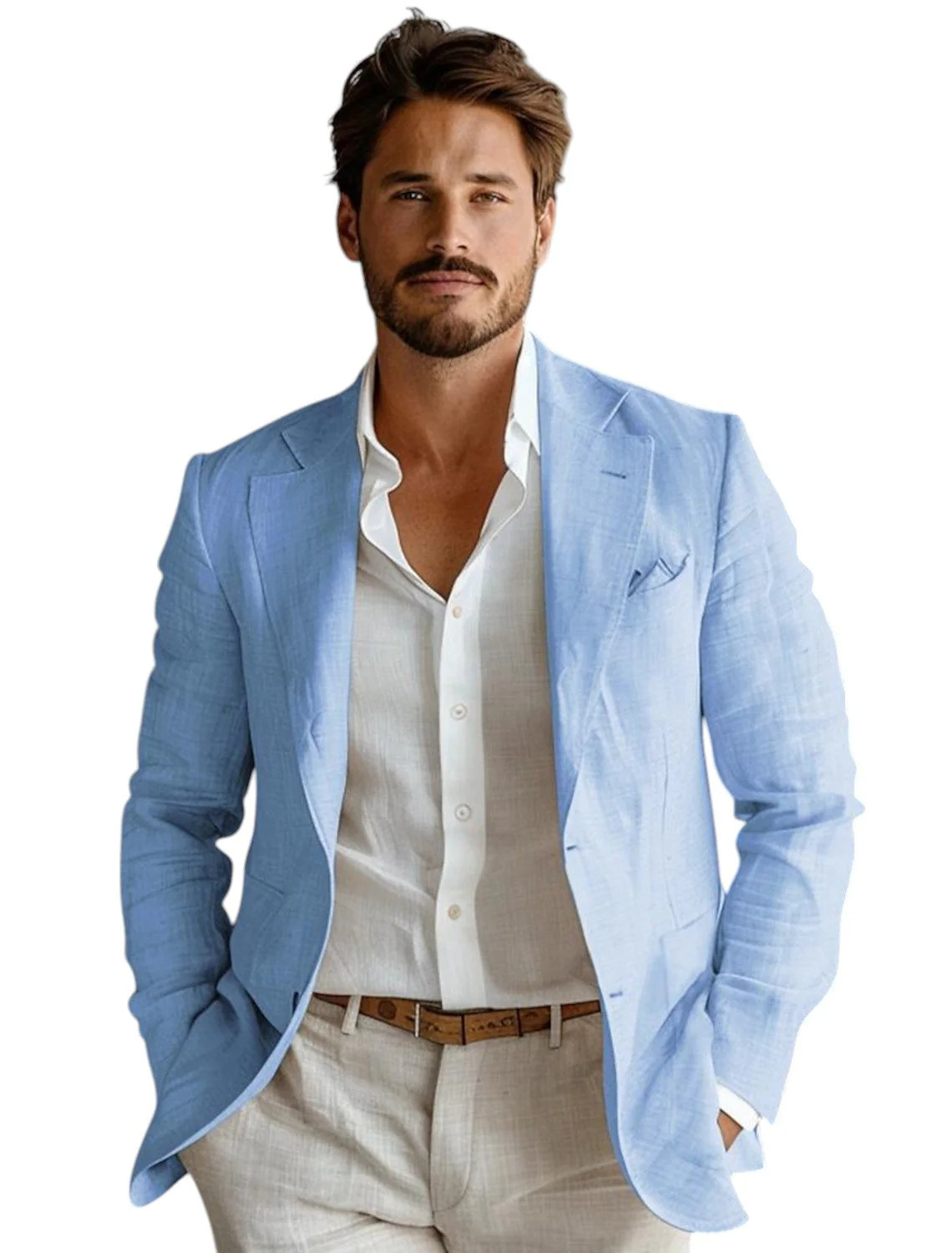 Mavi Slim Fit Erkek Keten Blaz - Men Linen Formal Wear incelemesi ve fiyatı